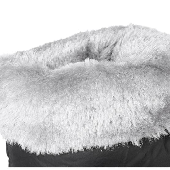 Winter Women Platform Snow Boots Crystal Fox Black Brown Down Plush Casual Travel Lady Round Toe Wedge Heels Mid-calf Boots