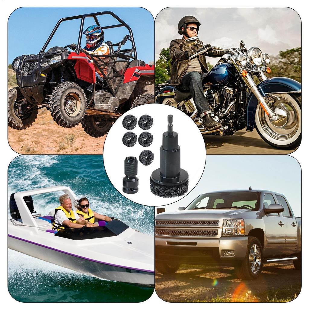 Инструмент для очистки ступицы колеса Очиститель ступицы колесного болта Удаление ржавчины Шлифовальные головки Полировальные инструменты для роторов Транспортное средство Грузовик