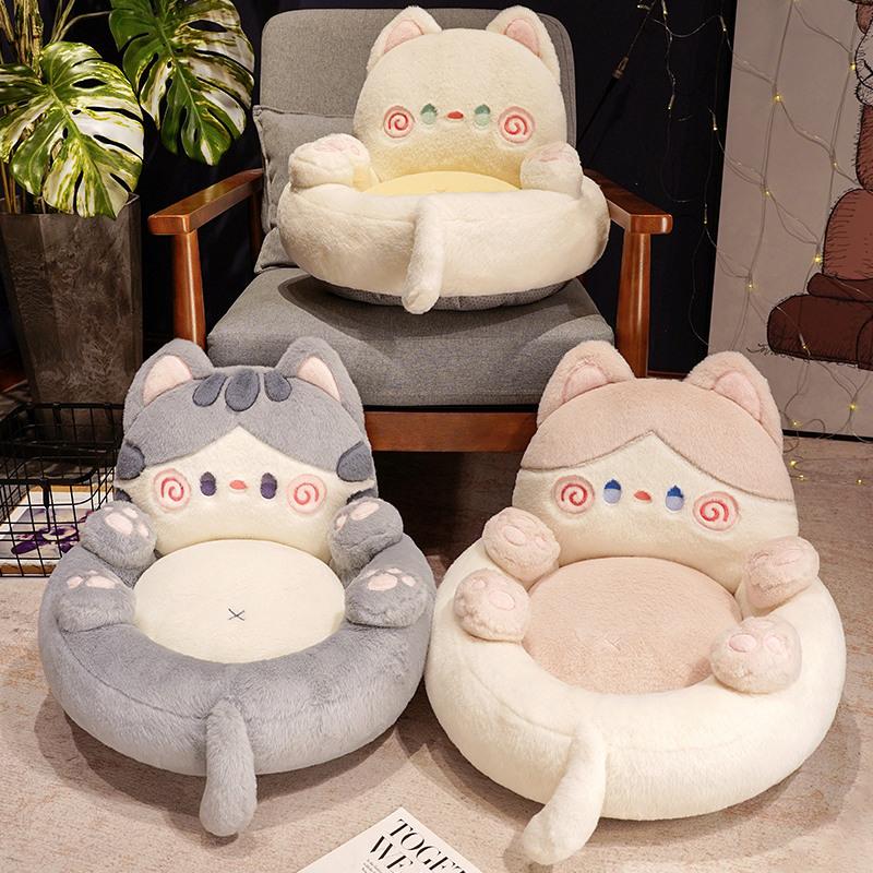About 50CM Kawaii Cat Plush Cushion Stuffed Soft Animal Cushion Sofa Chair Pillow Ni Home Decoration for Birthday Gift