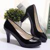 New  2024 Fashion Women Pumps Classic Patent Leather High Heels Shoes Nude Paltform Wedding Women Dress Shoe White Plus Size 42