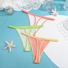 FINETOO 3Pcs/Set Cotton Female Sexy Fashion G-String Panties Low Waist Panties Women Strap T-back Underwear Prints Lingerie S-XL