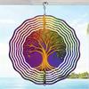 Vibrant Metal Mandala Wind Spinner – Tree of Life Design, Outdoor Hanging Decor for Garden, Patio & Holidays (Christmas, Halloween, Mother’s Day