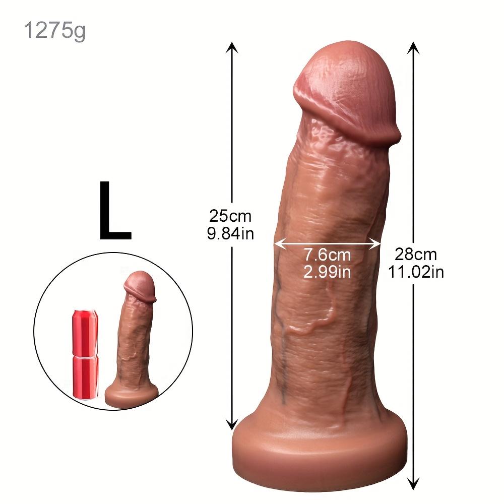 XXL 33СМ Супер Толстый и Длинный Реалистичный Пенис | Огромный Дилдо из Жидкого Силикона с Мощной Присоской | Мягкий Двухслойный Мастурбатор для Женщин