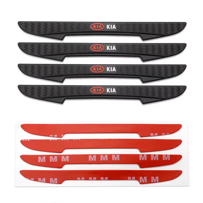 AFI1 4Pcs Car Logo Anti-collision Strip Auto Door Bumper Protector For Kia Morning Picanto Rio Stonic Sportage Ceed Optima Forte 5 3