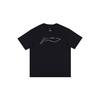 Li Ning Logo Printed Breathable Casual Short Sleeve T-Shirt Unisex Tops Black YHSU167-2