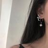 Eight-Star Moon Inlaid Diamond Earrings Korean Style Simple and Versatile Temperament Women's Earrings