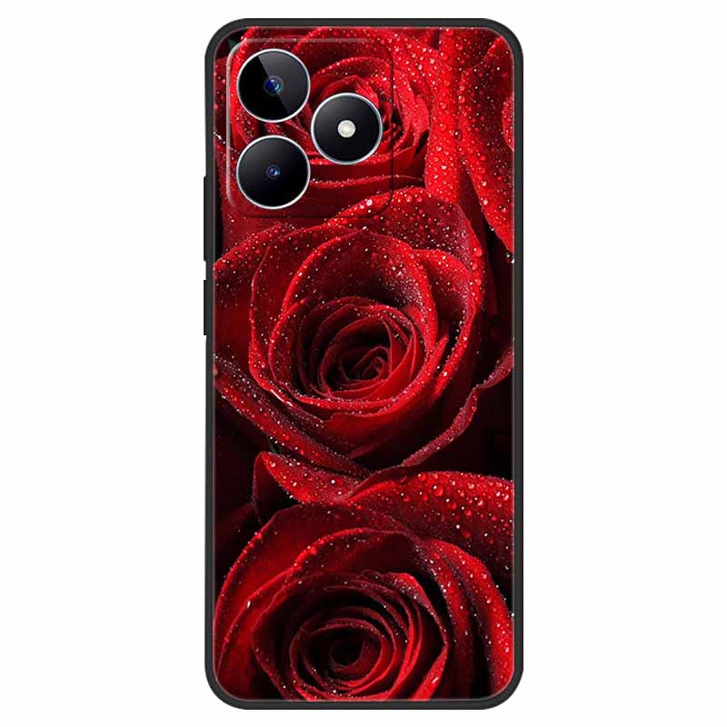 Чехол для Realme C51 Ударопрочный Мягкий Силикон ТПУ Задняя Крышка Для OPPO Realme C51 4G Чехлы для Телефона Мультяшный RealmeC51 RMX3830 funda