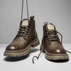 2024 Новые мужские кожаные ботинки Рабочие ботинки с толстой подошвой Ботинки для походов на открытом воздухе Красивые мотоциклетные ботинки Мужские повседневные короткие ботинки