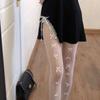 Women Stockings Pantyhose Hollow Out Transparent Slim Fishnet Pantyhose with Bow-knot