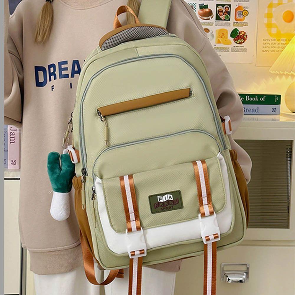 Waterproof Student School Bag Nylon Large Schoolbag Multi-function Backpack Travel