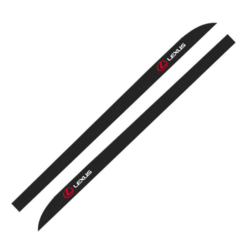 2pcs Car Door Side Skirt Sill Stripe Carbon Decals Styling Accessories For Lexus EX300H RX450H IS300H ES300H NX RX GS Al20