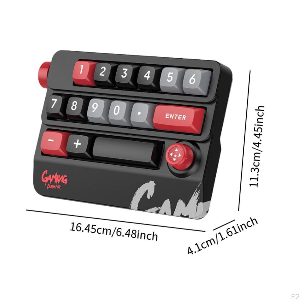 Цифровая игровая клавиатура Механическая клавиатура Цветная подсветка 19 клавиш Сменные Легкий для