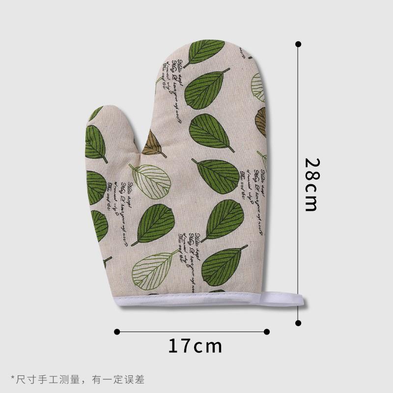 Heat Resistant Oven Mitts Kitchen Baking Grilling Microwave Handling Thick Insulated Cotton Gloves