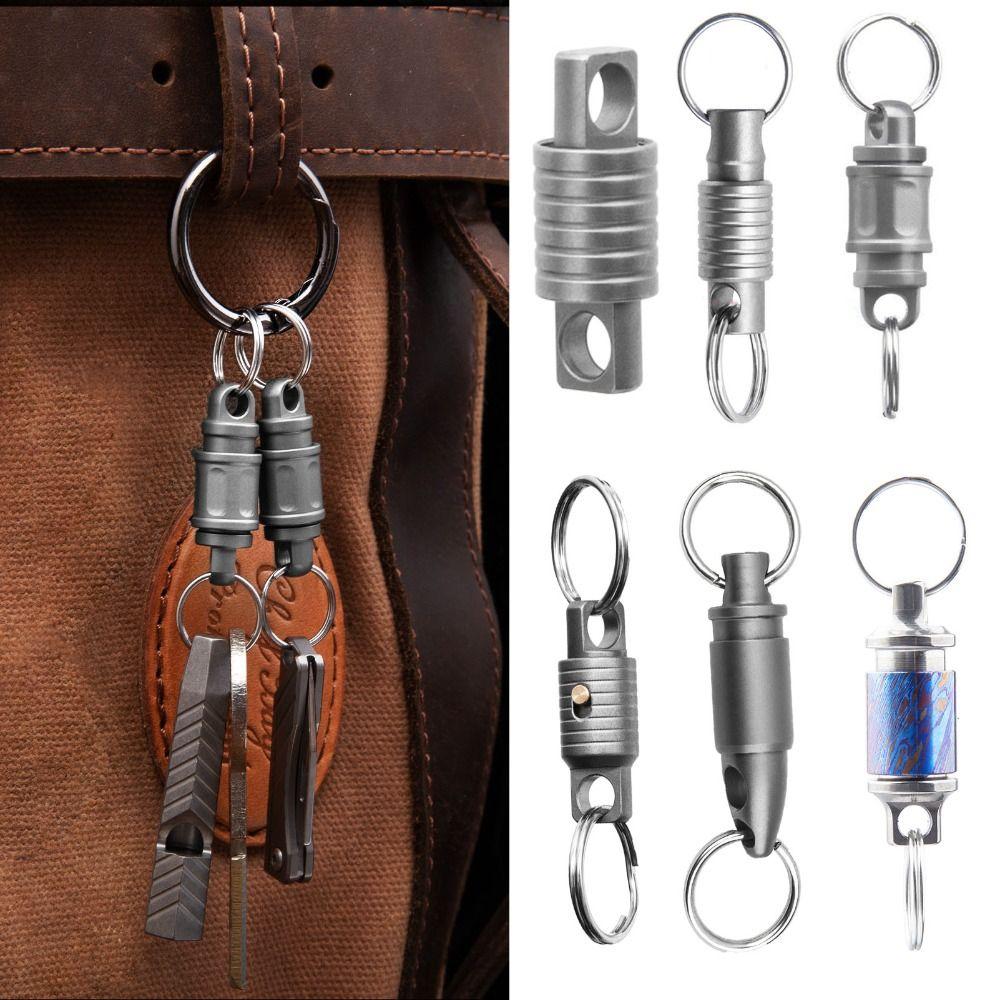 360° Rotatable Titanium Alloy Keychain Portable Keyring New Car Key Ring Outdoor Small Tool
