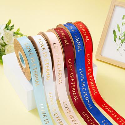 2,5 см горячая тисненая цветочная лента LOVE - материал для букета в виде сердца