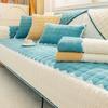 Corduroy Sofa Cushion Winter Thickened Fleece Non-Slip Seat Cushions Fabric Sofa Cover Cover Cloth
