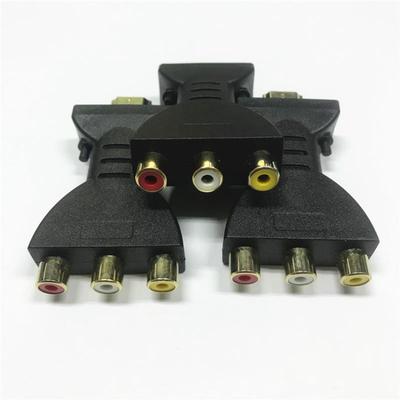 HDTV К AV Позолоченный HDMI-совместимый Штекер К 3 RGB Красный Белый Желтый RCA Видео Аудио Адаптер AV Компонентный Конвертер Разъем