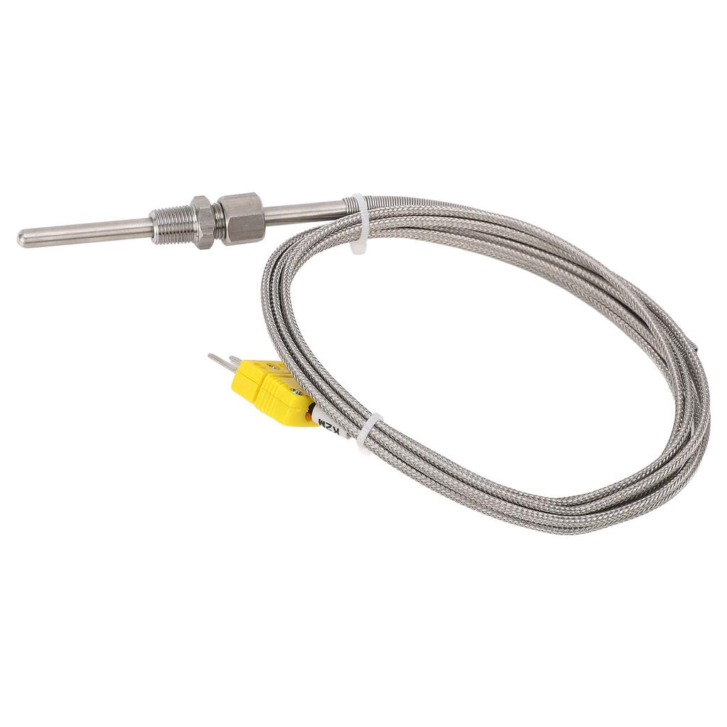 Датчик термопары типа K 18 NPT 80 мм Температурный зонд Желтый разъем ?от 100 до 1250 градусов Цельсия