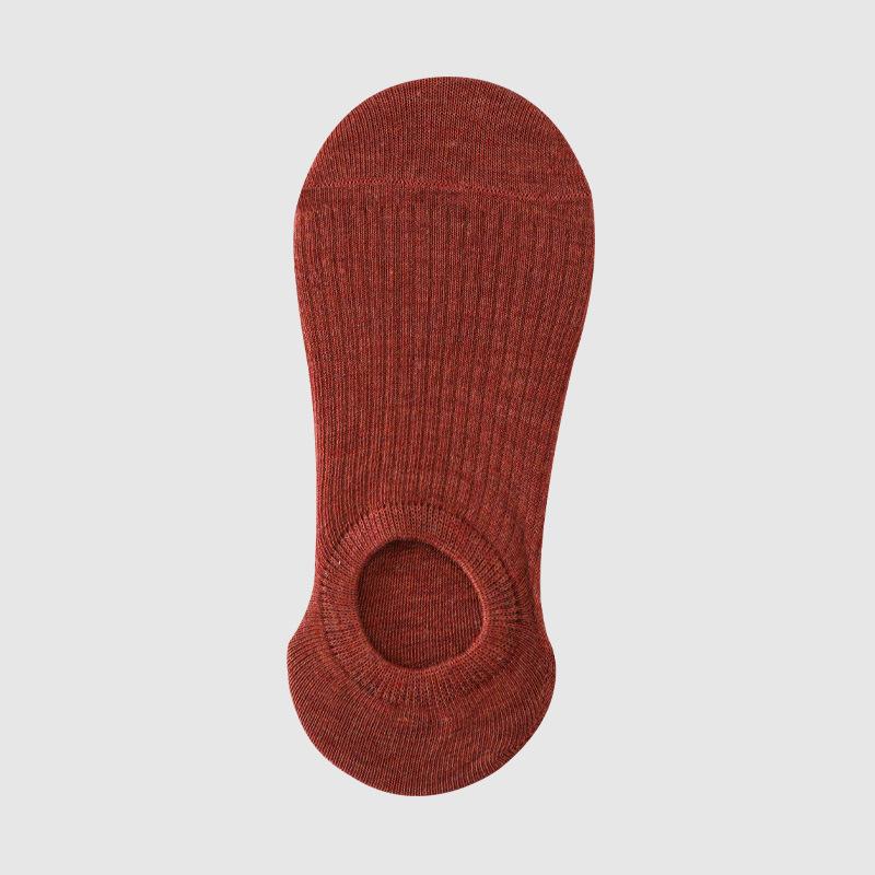 Женские новые весенне-летние универсальные однотонные носки-невидимки в вертикальную полоску из силикона с противоскользящим покрытием