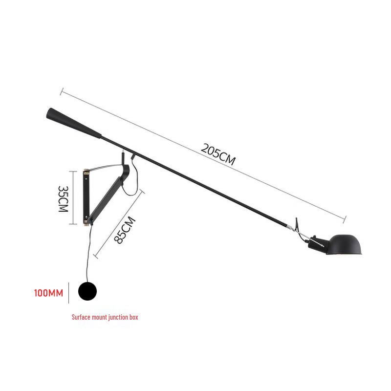 Итальянский настенный светильник Flos 265 в индустриальном стиле середины века с поворотным кронштейном - Минималистичный дизайн для гостиной или уголка для чтения