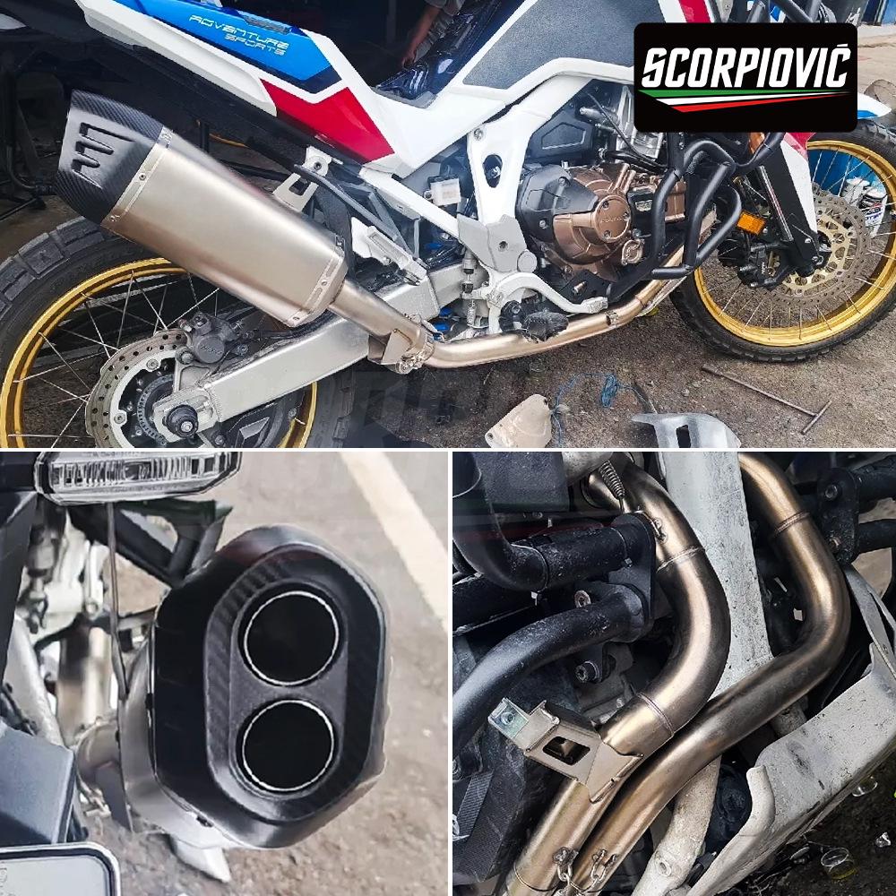 Выхлопная система из титанового сплава для CRF1100L со встроенными передней, средней и задней трубами