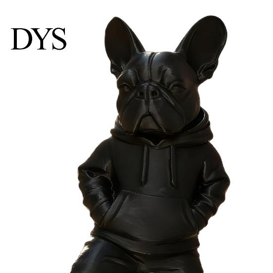 Прочная PLA-скульптура собаки, 3D-печатная статуэтка бульдога на скейтборде, французская фигурка-украшение, уникальный подарок для энтузиастов, толстовка с капюшоном, дом