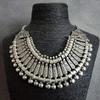 Chunky Bib Statement Jewelry Necklace No Mosaic - Ethnic Turkish Inspired Design