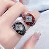 Star Retro High-End Ring Niche Design Enamel Dripping Oil Index Finger Ring Tide Retro Style Fashion Personalized Ring