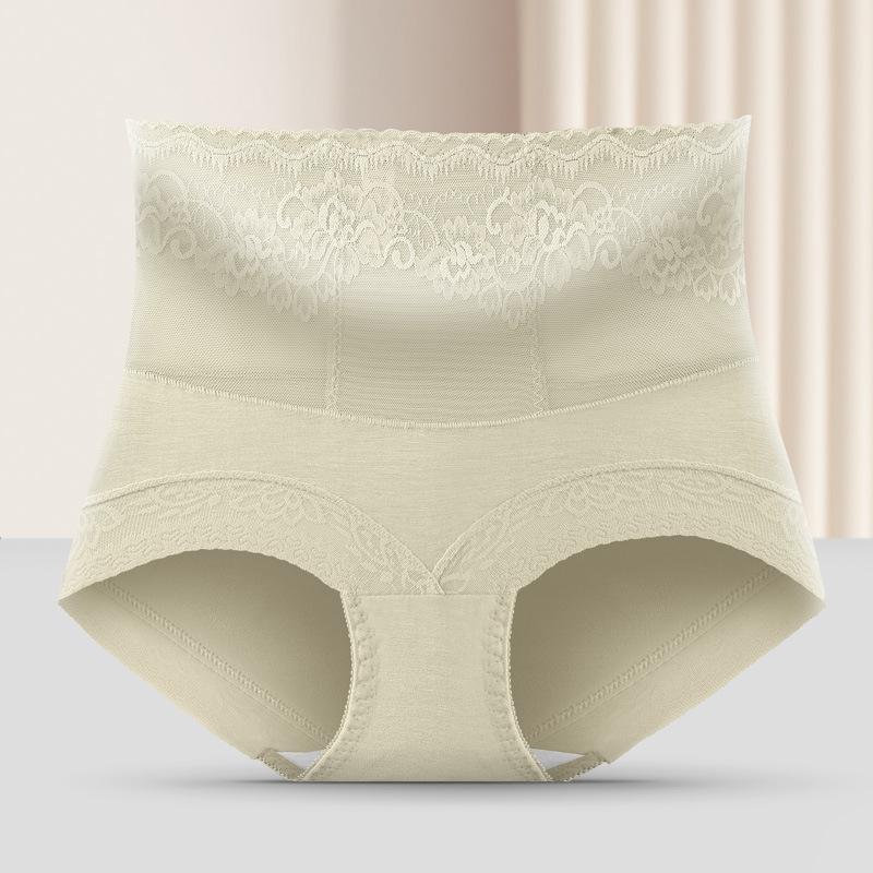 5pcs High Waist Underwear Women Cotton Lace Panties Hot Temptation Girls Belly Briefs