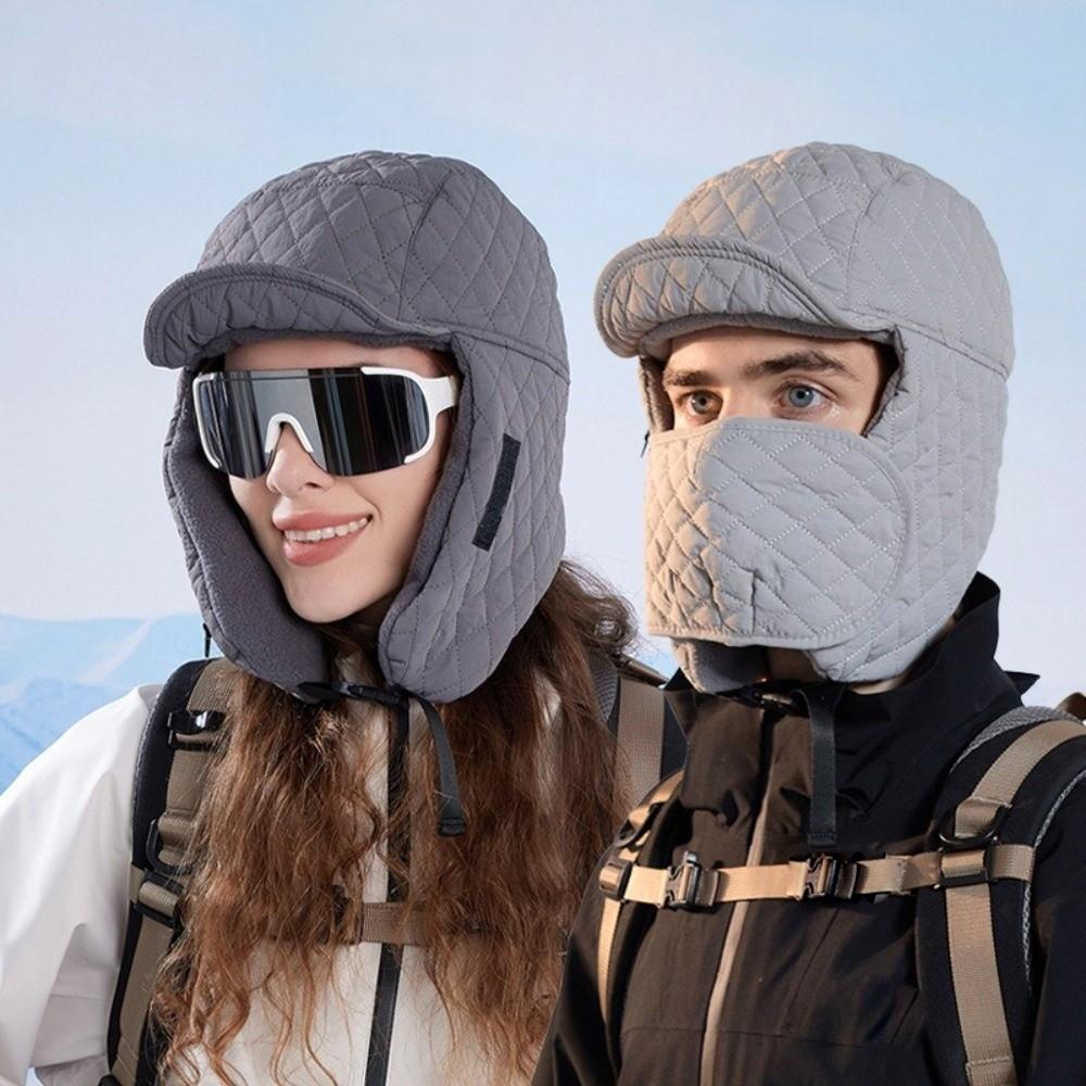 Windproof Scarf Mask Integrated Hat Coldproof Lei Feng Hat for Outdoor Cycling Skiing