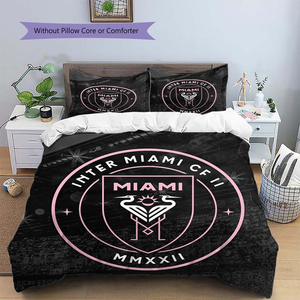 Miami CF Pattern Bedding Home Decoration Birthday & Festival Gift (1 * duvet cover + 2 * pillowcase, without core)