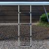 3-or-2-Step Trampoline Ladder Wide Horizontal Steps, Universal Hook, 120 kg Capacity, 110 x 32 cm Silver