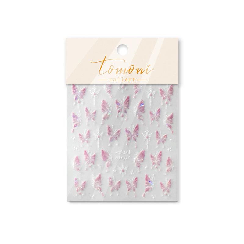 Наклейка для дизайна ногтей в виде желе-бабочки своими руками. Креативные декоративные наклейки.