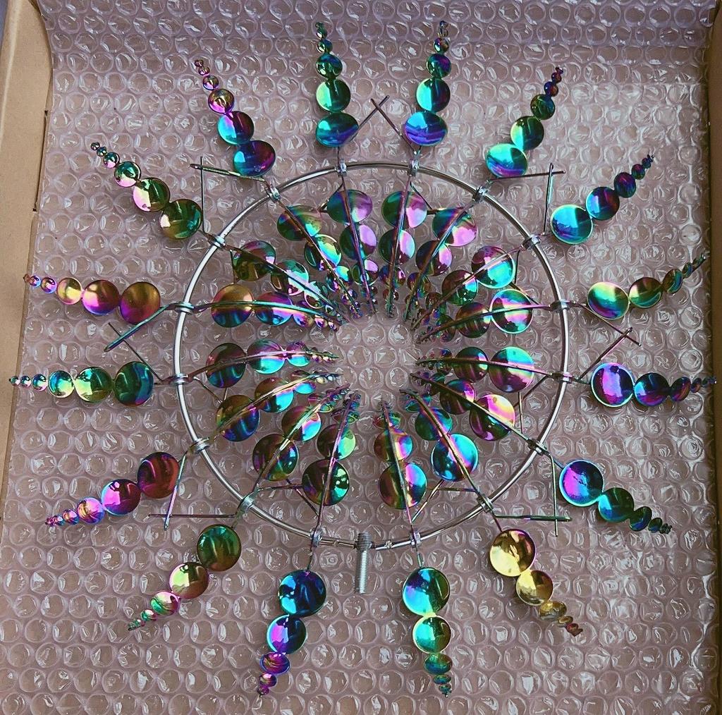 Креативная уличная кованая железная ветряная мельница: Вращающееся металлическое садовое украшение