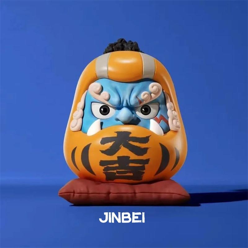 6см Q-версия Фигурка Аниме One Piece Ника Луффи Зоро Санджи Нами Кос Супер Дарума Фигурка ПВХ Статуэтка Модель Игрушки Украшения для Автомобиля