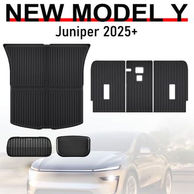 Для 2026 2026 Tesla Model Y Juniper Коврики в багажник Чехол на спинку заднего сиденья Защитная накладка Вкладыши в передний багажник Накладки от пинков Аксессуары