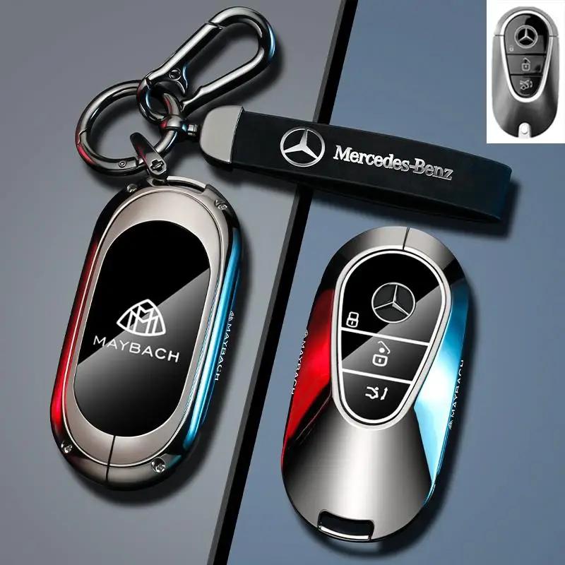 PZQ2   Car Key Case Cover For Mercedes Benz C E S Class GLC W206 W223 W214 E300 C260 C300 S450 S500 S400 Fob Accessories