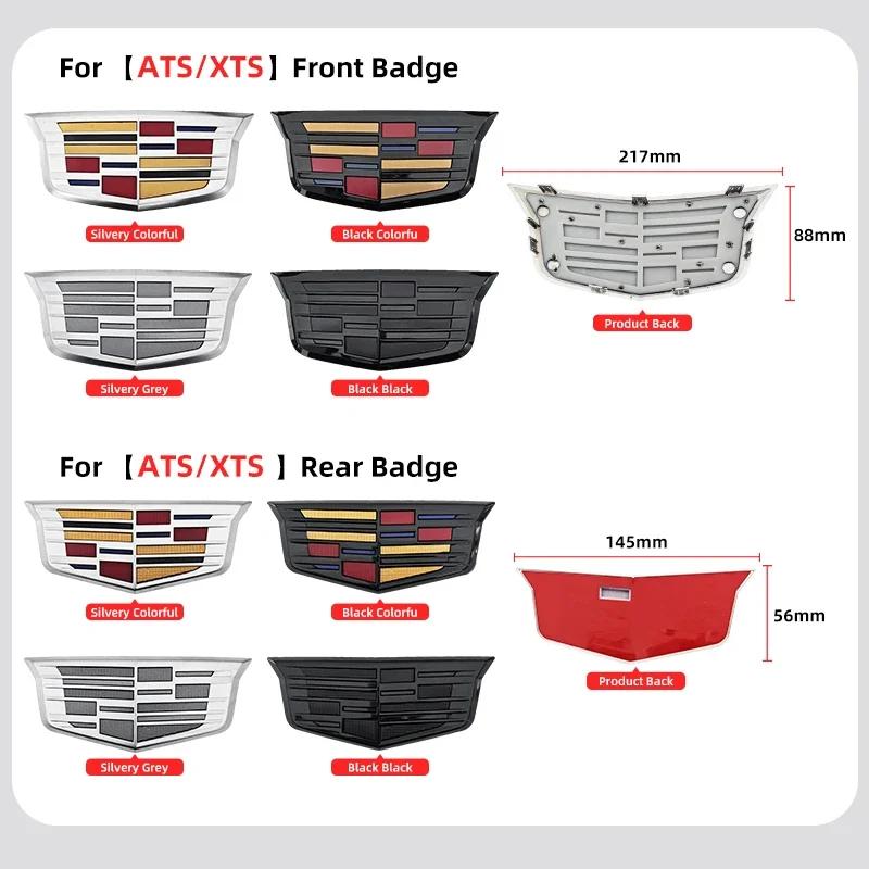 AABHT1 1PCS ABS for Cadillac Logo CT4 CT5 CT6 XT4 XT5 XT6 ATS XTS Car Front Center Grille Emblem Rear Trunk Badge Sticker Accessories