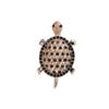 Luxury Delicate Crystal Hollow Turtle Brooches for Women Exquisite Rhinestone Shiny Tortoise Pins Party Sea Animal Jewelry Gifts