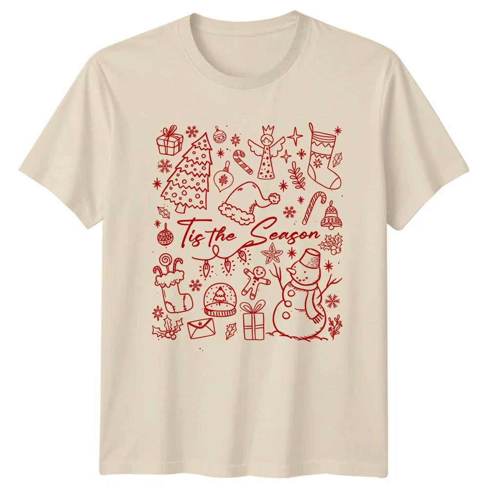 Tis The Season Christmas Holiday Unisexs TShirt Unisexs Tee Graphic Unisex Top
