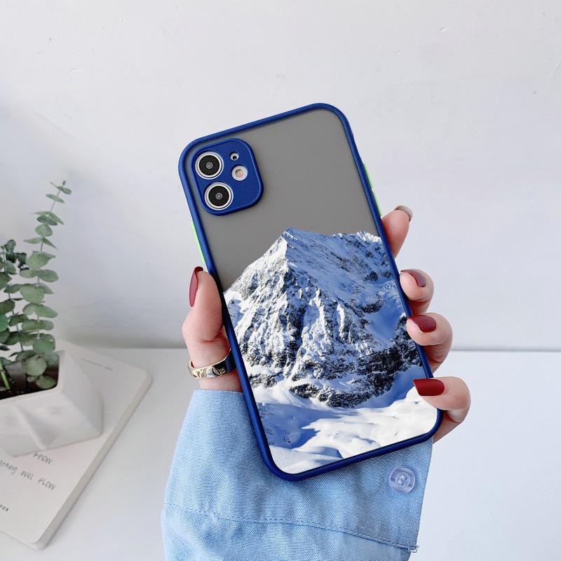 Эстетичный чехол для телефона с рисунком снежной горы для iPhone 7 8 Plus SE2 X XR XS MAX 15 14 12 13 mini 11 Pro Max Ударопрочный чехол