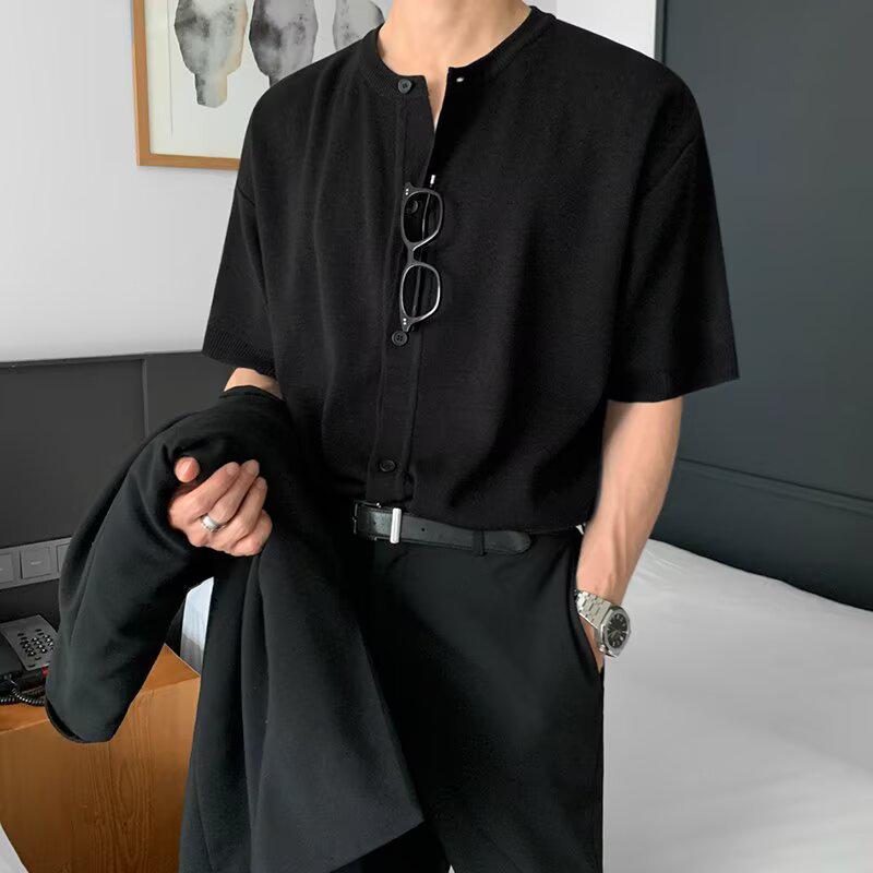 Повседневная трикотажная футболка корейского дизайна - Модная летняя с коротким рукавом, Универсальный уличный стиль