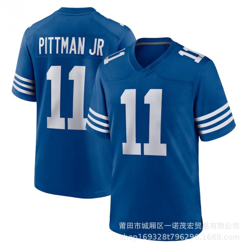 Indianapolis Colts Football Jersey 2 53 LEONARD 18 MANNING Mens Embroidered Rugby Shirt