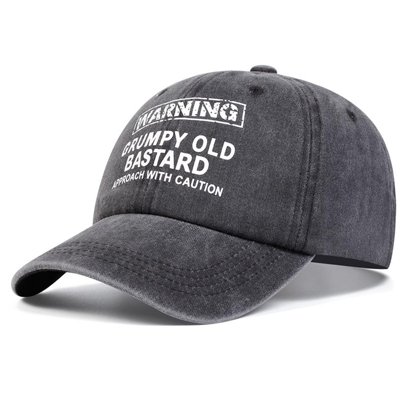Letter printed baseball cap, daily leisure travel, sun protection, hiking, duckbill cap, camping, party