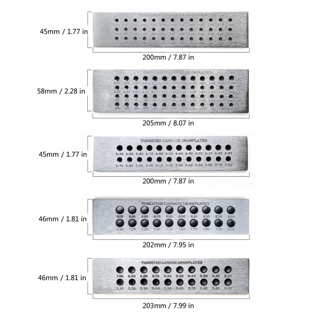 Jewelry Wire Drawplate Wire Shaping Tool Carbon Steel Wire Shaping Plate Jewelry Crafting Tool for Jewelry Making