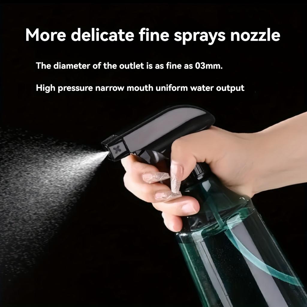 1Pc 16.91oz Transparent Plastic Pressure Sprayer With Black Handle - Dual Mode DC/Spray Suitable For Watering Plants And Home Disinfection Durable