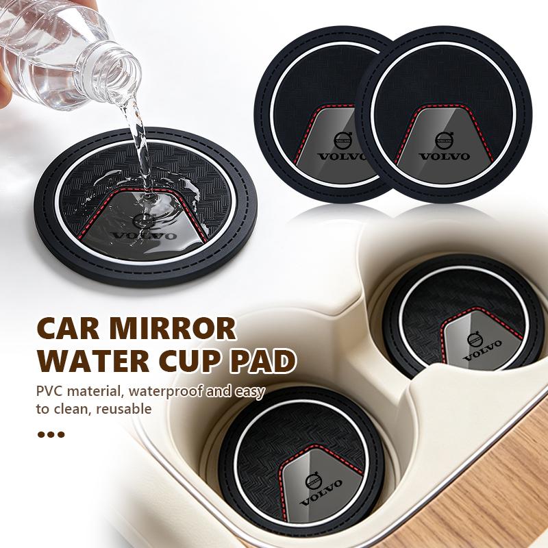 Car Cup Holder Coaster Non-Slip Pad Auto Interior Decor Accessories For Volvo V40 V60 C30 C70 S60 S80 S90 XC40 XC60 XC70 XC90 T6