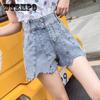 Летние женские широкие джинсовые шорты с высокой талией, джинсовые шорты женские свободные тонкие