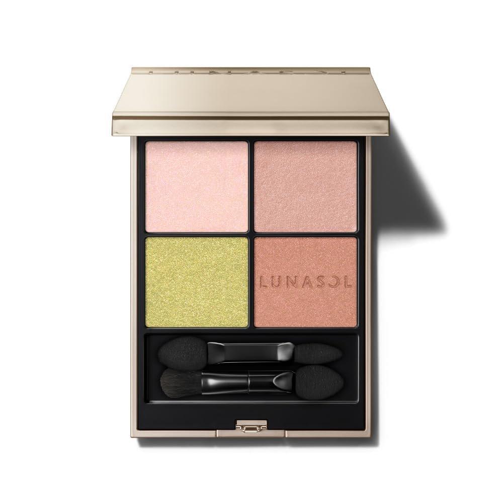 LUNASOL Eye Coloration N25 Peridot Stone Палитра теней для век из 4 цветов Kanebo Зеленый металлик