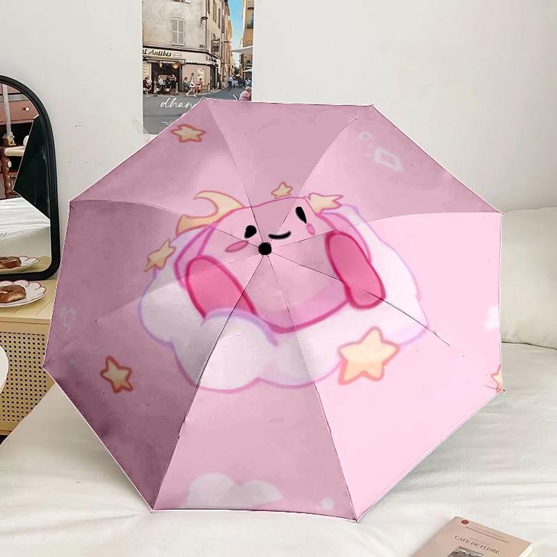 Pink pika Pattern Umbrella 8-Frame for Travel, camping, Casual Lightweight Portable Umbrella, Essential for every family Holidays Gift